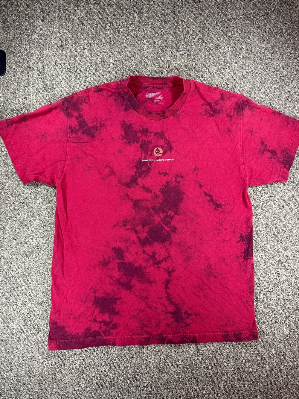 Primitive X Naruto Shippuden Itachi Uchiha Tie Dye Graphic Tee Size L